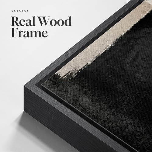 Framed Neutral Abstract Floral Wall Art Decor - Image 5