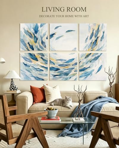 InSimSea Acoustic Wall Art, Ocean Watercolor Fish - Image 6
