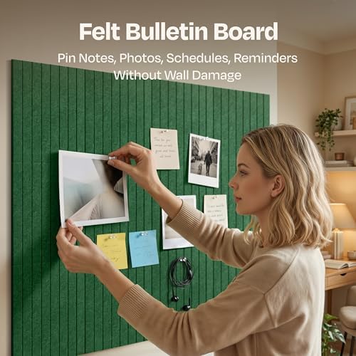 X-Large Cork Board Alternative 12-Pack Felt Bulletin Board Thick and Decorative - Image 2