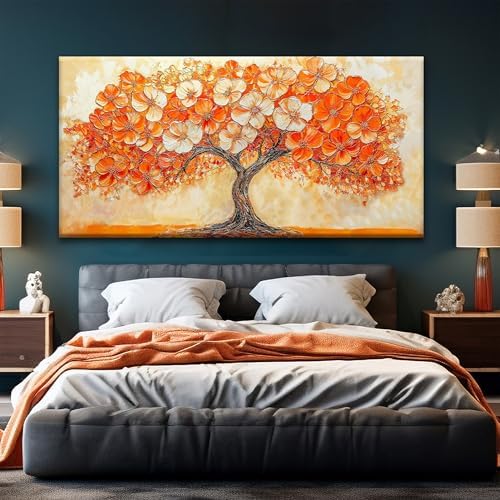 Suconvng Canvas Art Wall Decor Orange Tree Large Wall Art - Image 4