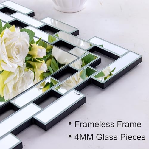 Chende Decorative Mirrors for Wall, Rectangle Accent Mirror for Living Room - Image 4