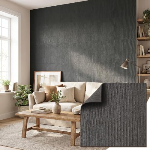 VooBang 8Pack 24"x24" Flexible Faux Stone 3D Wall Panels, 32 SqFt by VooBang