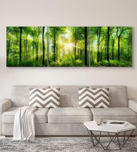 Forest Wall Art Decor, Large 3 Panel Canvas 24x72 - Image 4