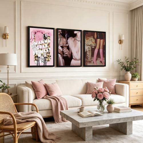 Pink Cheetah Wall Art Leopard Room Decor Pictures Fashion Prints Poster - Image 5
