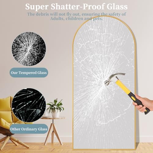 71"x32" Arched Full Length Mirror - Image 4