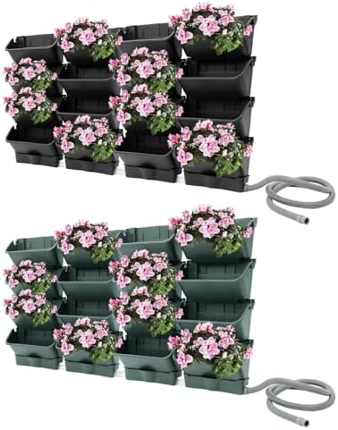 16 Pack Hanging Vertical Wall Planter, Vertical Garden Planter by TOOLVEN