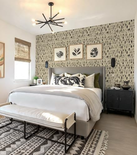 Safiyya Vintage Wallpaper Peel and Stick Brown Dots Wallpaper 17.3in x393in - Image 7
