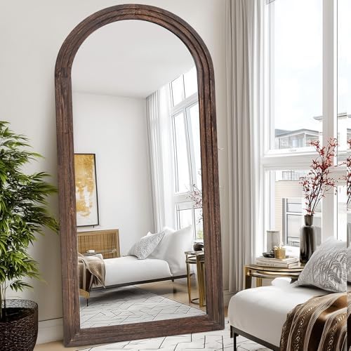 71x32 Arched Full Length Mirror, Solid Wood 3 Layer Frame - Image 5