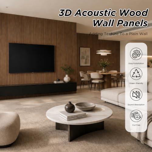 SMARTSTANDARD Wood Fluted Acoustic Wall Panels - Image 2