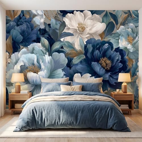 Bormia Floral Peel and Stick Wallpaper Peony Flower Wall Murals - Image 3