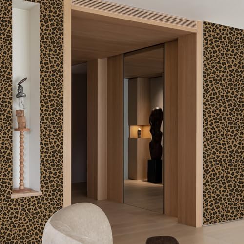 Leopard Peel and Stick Wallpaper Yellow Leopard Print Waterproof Removable Self - Image 3