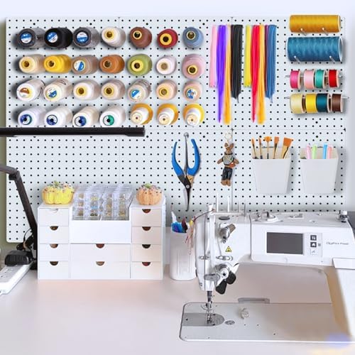 FZK Modular Plastic Peg Board Wall Organizer Kit - Image 7