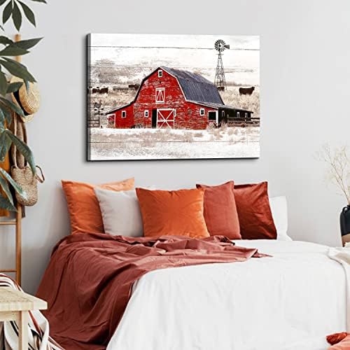 Large Country Barn Canvas Wall Art Farmhouse Windmill Wall Decor 32x48” - Image 6