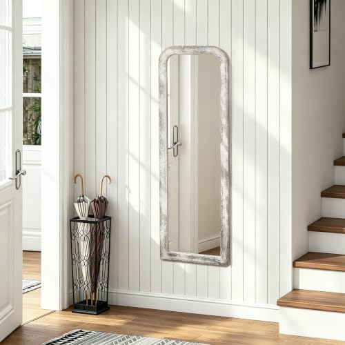 AAZZKANG Mirror Full Length Rectangle Wood Framed Large Wall Mirrors White - Image 7