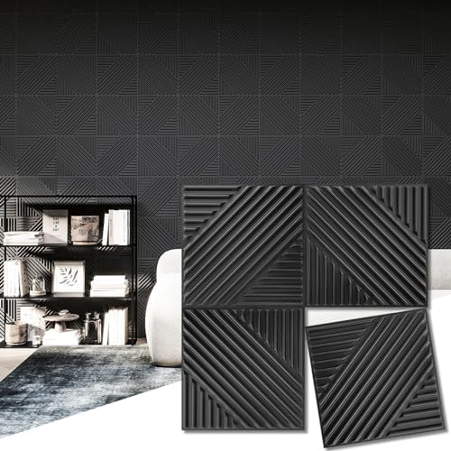 Art3d 3D Textured Accent Wall Panels, 12 x 12 Inch by Art3d