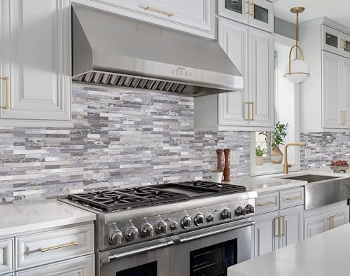 StyloVue 2 Sheets Peel and Stick Backsplash, Distressed Wood - Image 2