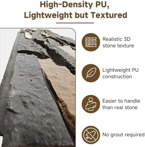 Faux Stone Wall Panels, 3D Artificial Rock Siding - Image 4