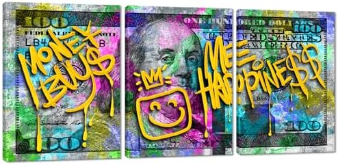 Yatsen Bridge 3 Panels Money Wall Art by YatsenBridge