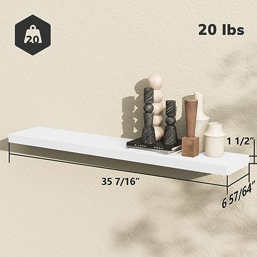 BAMEOS Floating Shelves, 35 in W x 7in Wide Display Shelf - Image 3