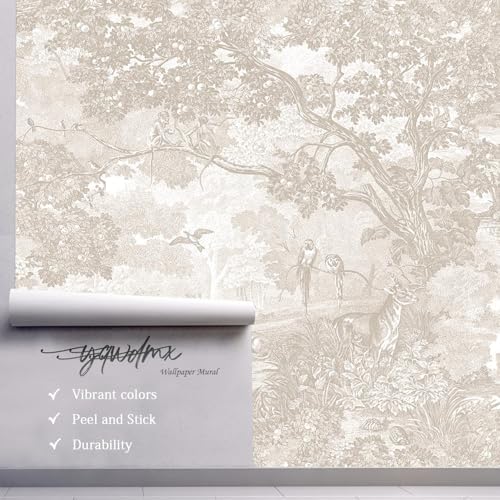 YQWDMX - Light Jungle Wallpaper self-Adhesive Wallpaper Mural - Image 4