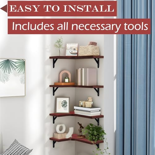 Corner Floating Shelves, 15.9 x 11.4 Inch - Image 6