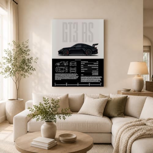InkFlow Posters Vintage Racing Car Canvas Poster - Image 3