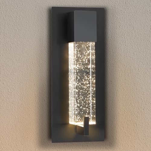 WOSHITU LED Wall Sconce Light: 11 Inch Black Modern Sconces Wall Lighting 3000K by WOSHITU