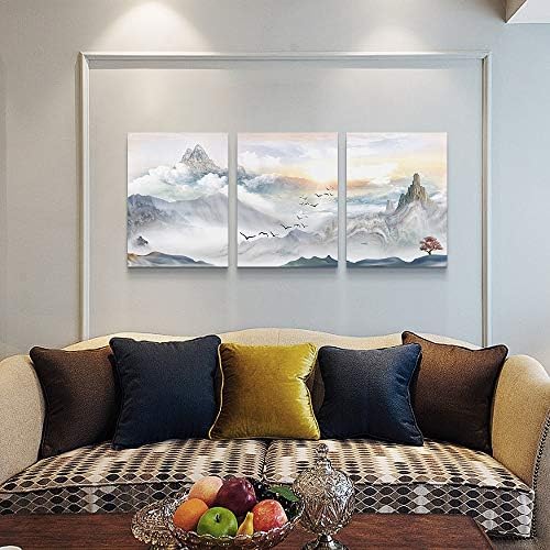 Mountain Landscape Abstract Painting Canvas Wall Art - Image 5