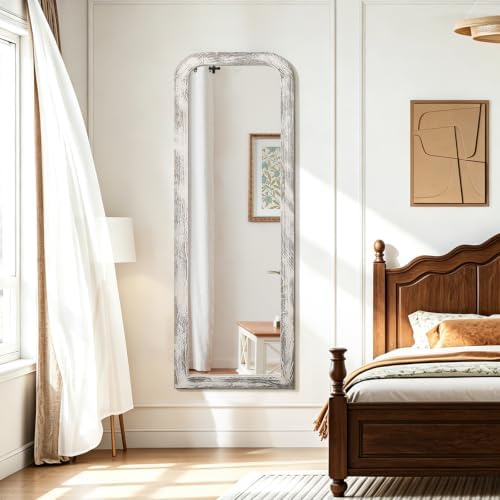 AAZZKANG Mirror Full Length Rectangle Wood Framed Large Wall Mirrors White - Image 5