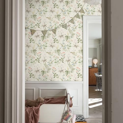 Simon&Siff Vintage Floral Peel and Stick Wallpaper 17.3" x 800" - Image 6