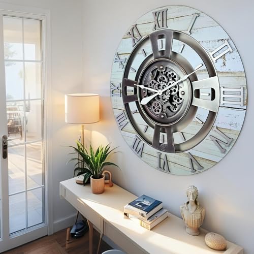 ImprovingLife The Gears Clock Real Moving Gear Wall Clock England Line) - Image 5