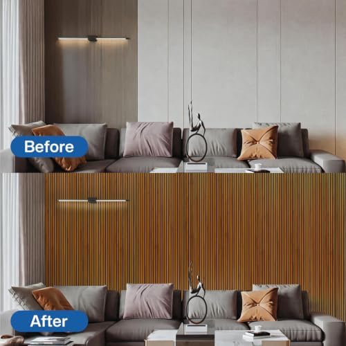 Yuzzy Wood Slat Wall Panel 4 Pack, 94.5" x 12" Acoustic Wall Panels - Image 5