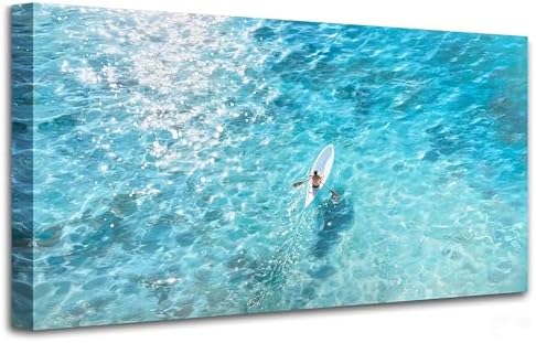 Anolyfi Coastal Ocean Canvas Wall Art - Image 2