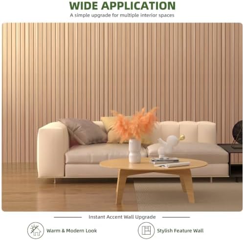 Elvone Peel and Stick PVC Slat Wood Wall Panel - Image 2