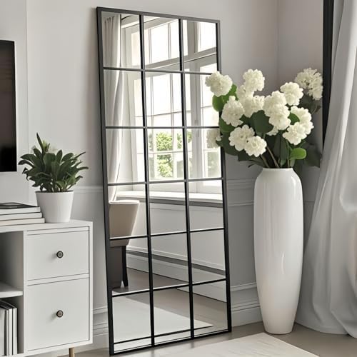 Dewfig Windowpane Full Length Mirror by YourSpacePerfectlyReflected