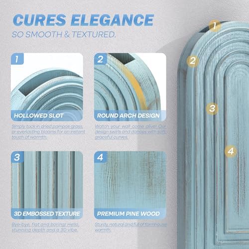 EOSAHR Wall Vase: Wall Planter for Fake Flowers for Living Room Decor - Image 3