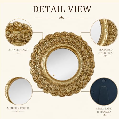 Golden Mini Vintage Mirror - Image 6