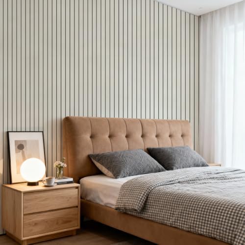 3D Wall Panel Peel and Stick, 15.7 x 118 in, Light Beige - Image 4