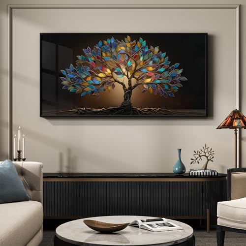 Large Framed Modern Tree of Life Wall Art - Image 4