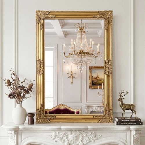 Vintage Gold Mirror for Wall by LawadaMirror