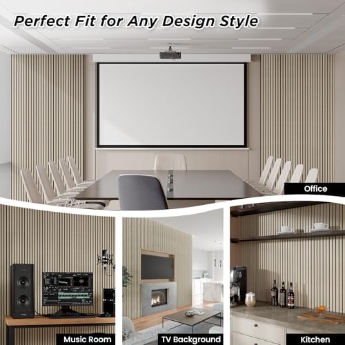 SMARTSTANDARD Acoustic Slat Wall Panels-4 Piece 106" x 12.6" - Image 2