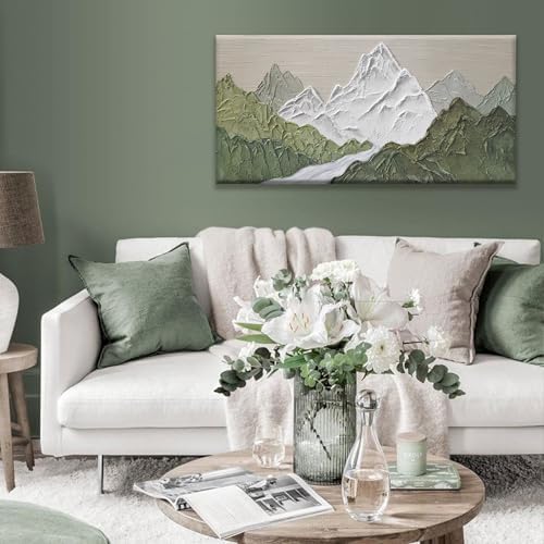 YISXINOAG Green Mountain Forest Landscape Wall Art Abstract Nature 20"X40" - Image 6