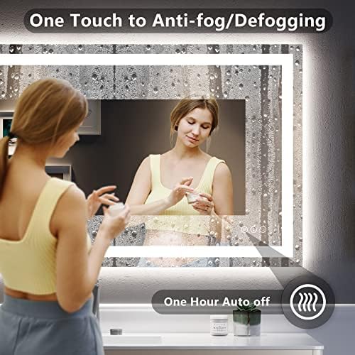 48x32 LED Bathroom Mirror with Lights, Lighted Vanity Mirror - Image 5