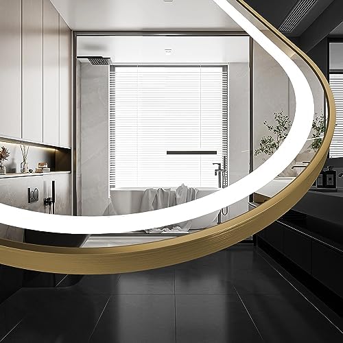 Arched Bathroom Mirror 30"x40", LED Tempered Glass - Image 4