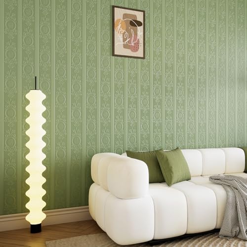 JiffDiff Green 3D Embossed Textured Peel Stick Wallpaper 17.3"x1200" - Image 3