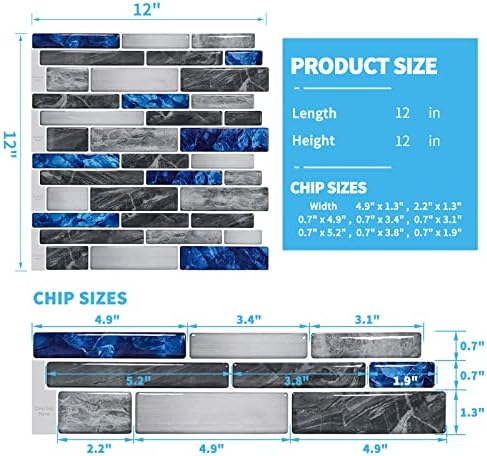 Art3d Marble Tile Peel and Stick Backsplash, 12 x 12 Inch - Image 4