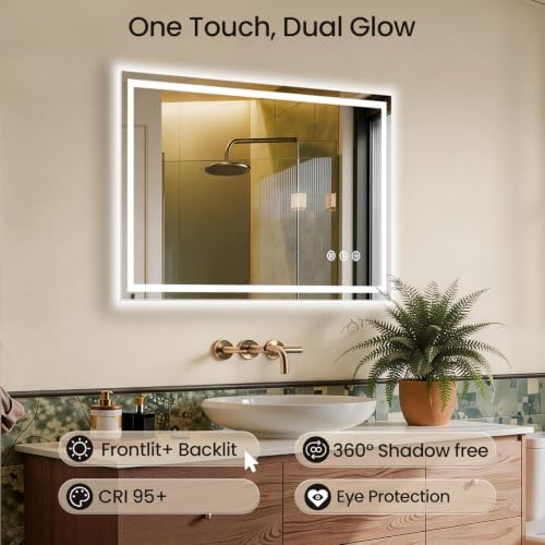 40"x36" LED Bathroom Mirror - Image 4