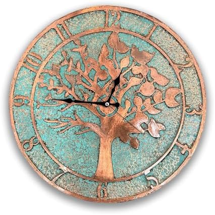 Handmade Copper Wall Clock Artisan Touch in Every Piece by NOOCART