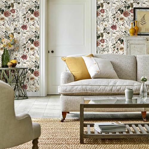 Livebor Vintage Floral Wallpaper Peel and Stick - Image 4