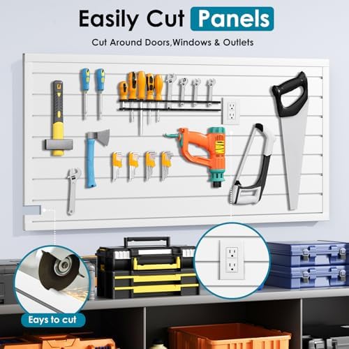 Brakki Slat Wall Paneling 2x4 Ft, Slatwall Garage Organizer Storage System - Image 5